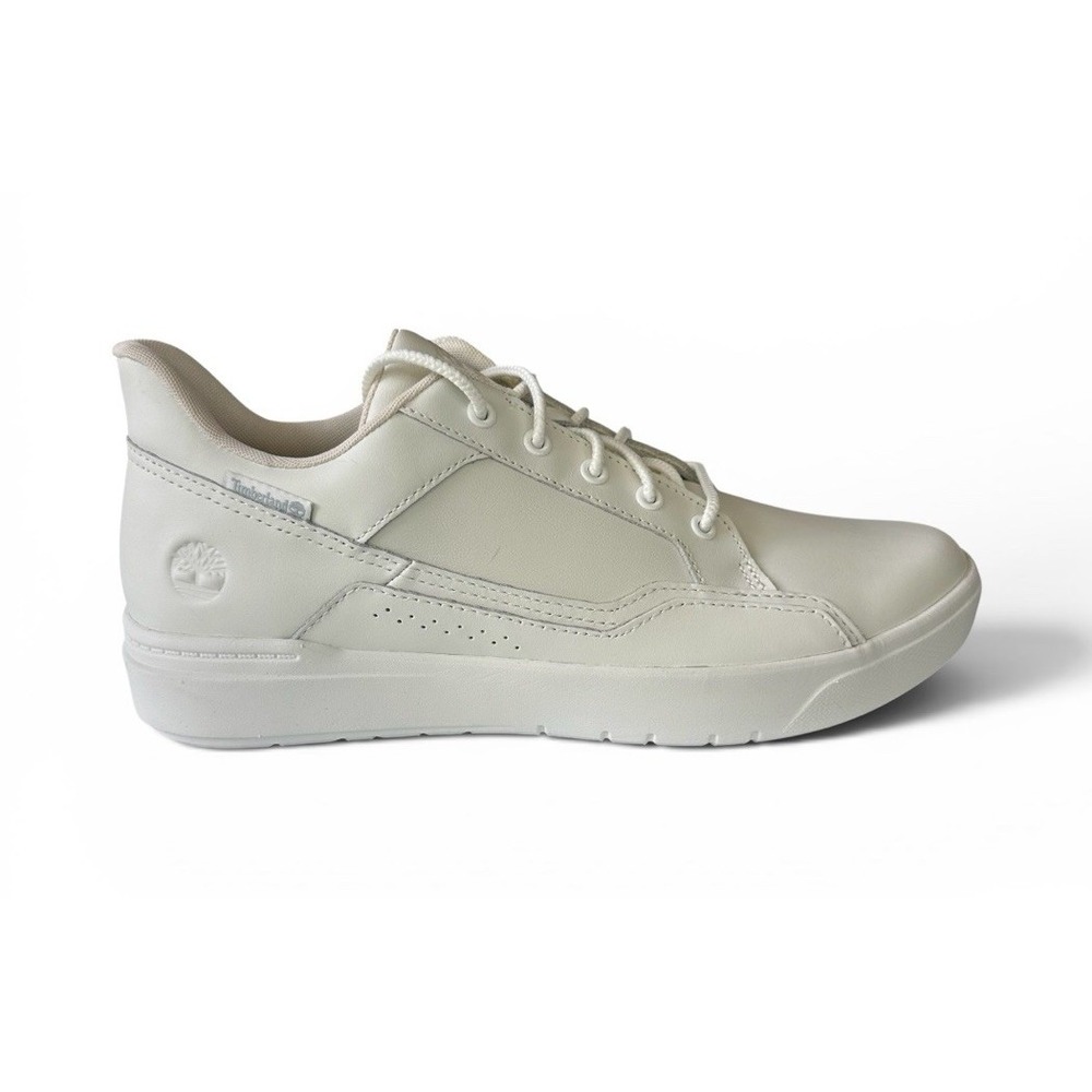 Timberland Allston Low White Full Grain Leather Casual Sneaker Men's Size 11